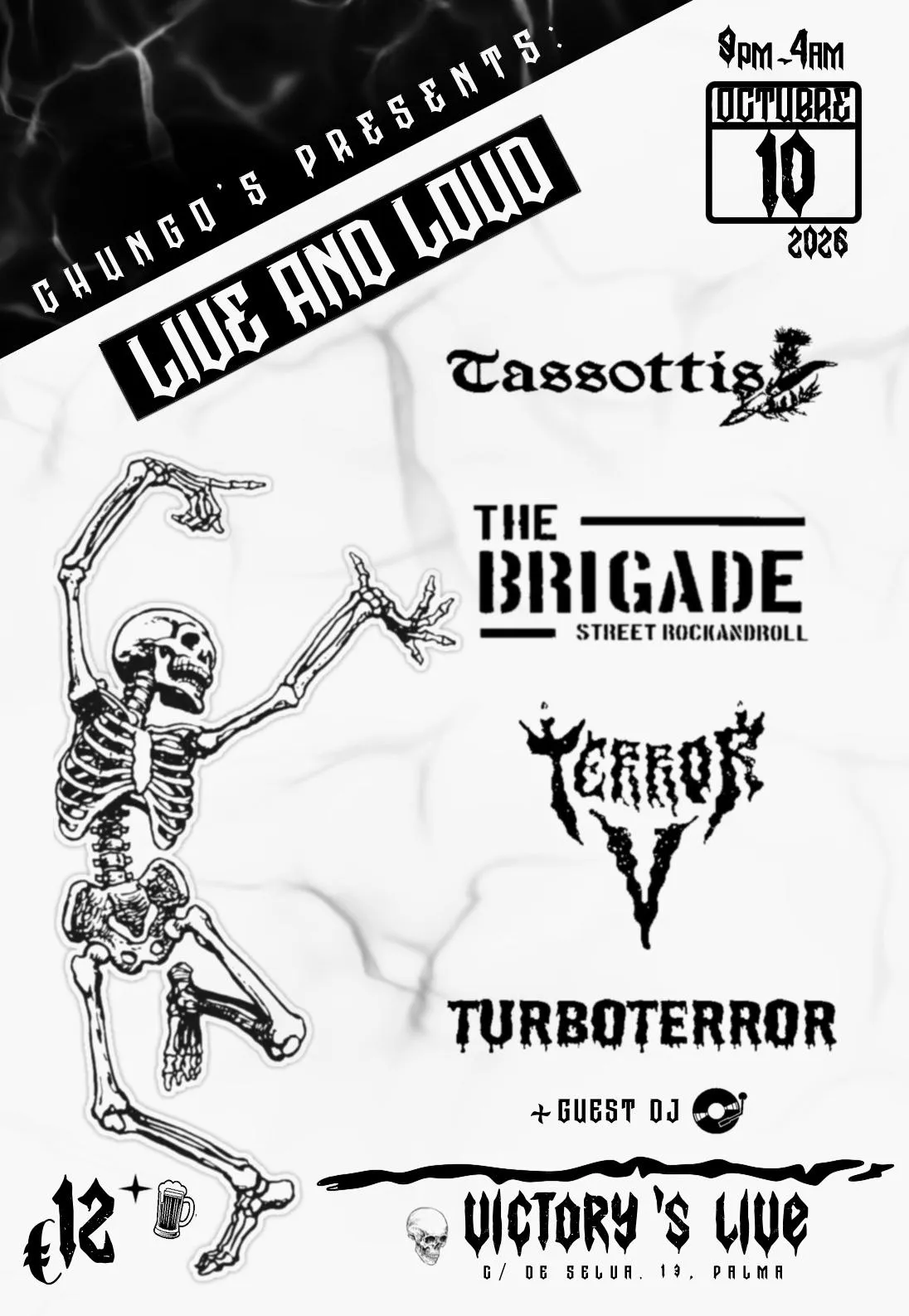 Cartel de Live and Loud, Sábado 10 de octubre · 21:00 h