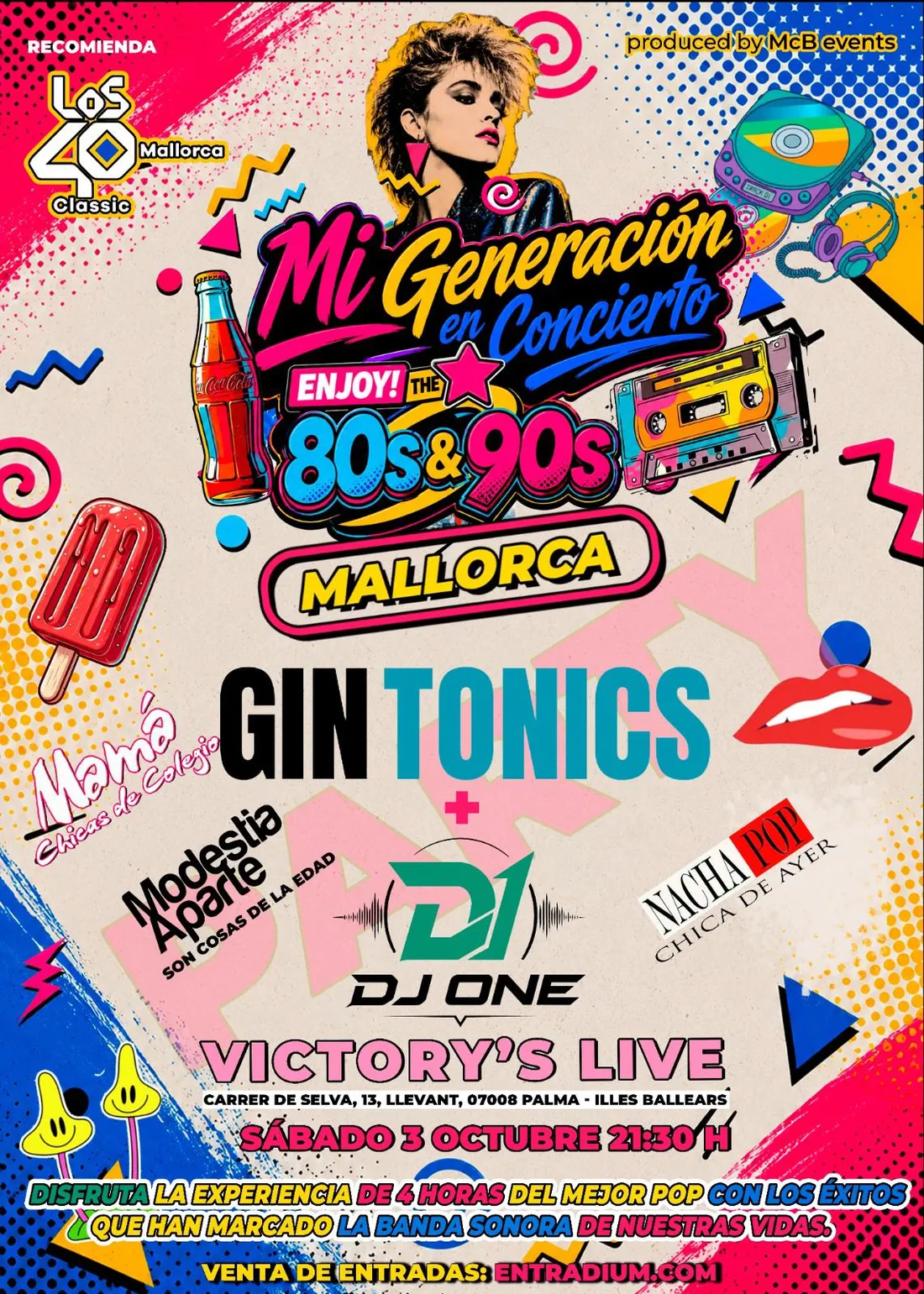 Cartel de Mi Generación en Concierto, Sábado 3 de octubre · 21:30 h
