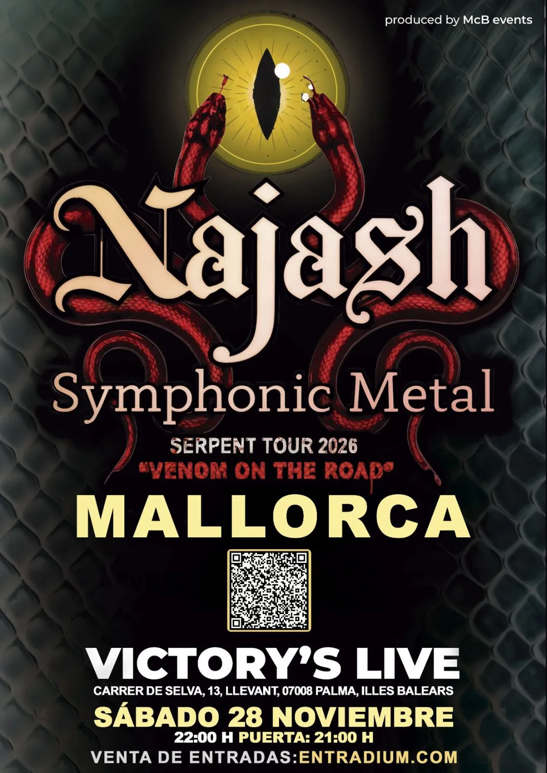 Cartel de Najash, Sábado 28 de noviembre · 22:00 h