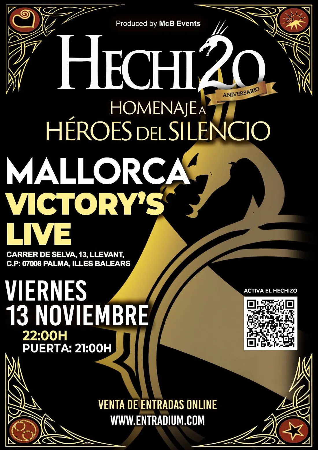Cartel de Hechizo, Viernes 13 de noviembre · 22:00 h